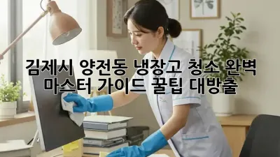 김제시 양전동 냉장고 청소✨ 완벽 마스터 가이드 꿀팁 대방출!